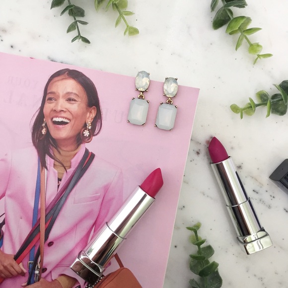 "Elora" Earrings || White Crystal Statement - Picture 2 of 9